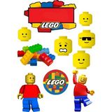 Deniz Parti Yenilebilir Şekerli Kağıt Baskısı Cupcake ve Pasta Resim Baskı LEGO Temalı 03