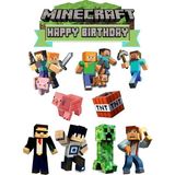 Deniz Parti Yenilebilir Şekerli Kağıt Baskısı Cupcake ve Pasta Resim Baskı Minecraft Temalı 10