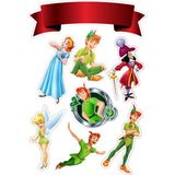 Deniz Parti Yenilebilir Şekerli Kağıt Baskısı Cupcake ve Pasta Resim Baskı Tinkerbell Temalı 86