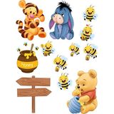 Deniz Parti Yenilebilir Şekerli Kağıt Baskısı Cupcake ve Pasta Resim Baskı Winnie The Pooh Temalı 25