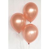 Deniz Party Store-12 Inç Metalik Rose Gold Balon 10'lu