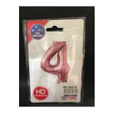 Deniz Party Store-16" Inç 40 Cm Folyo Balon Rose Gold 4 Rakamı