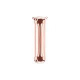 Deniz Party Store 16 inç 40 cm I Harfi Rose Gold Folyo Balon