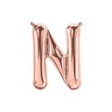 Deniz Party Store 16 inç 40 cm N Harfi Rose Gold Folyo Balon