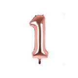 Deniz Party Store 16 inç 40 cm Rose Gold 1 Rakamı Folyo Balon