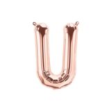 Deniz Party Store 16 inç 40 cm U Harfi Rose Gold Folyo Balon