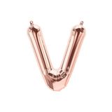 Deniz Party Store 16 inç 40 cm V Harfi Rose Gold Folyo Balon