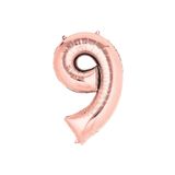 Deniz Party Store-16" Inç Folyo Balon Rose Gold 9 Rakamı