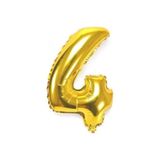 Deniz Party Store 40" Inç 100 Cm ( 4 ) Dört Rakamı Folyo Balon Gold Altın