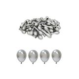 Deniz Party Store 5 Inç MİNİK KROM Balon 12,5 Cm Çap 10 Adet GÜMÜŞ RENK