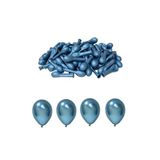 Deniz Party Store 5 Inç MİNİK KROM Balon 12,5 Cm Çap 10 Adet MAVİ RENK