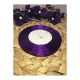 Deniz Party Store 6 MM Organze MOR Kurdele 50 Metre Hediyelik Süsleme
