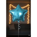 Deniz Party Store Açık Mavi Yıldız Folyo Balon 24 Inç 60 cm 1 Adet