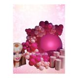 Deniz Party Store Balon Set Pastel Fuşya Makaron Pembe 51 Parça