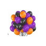 Deniz Party Store CADILAR BAYRAMI PASTEL SİYAH MOR TURUNCU Balon Set 15 Adet