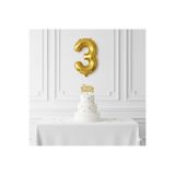 Deniz Party Store Gold Folyo Balon ( 3) Üç Rakamı 36 - 40 Cm