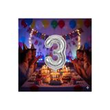 Deniz Party Store Gümüş 3 Rakamı Folyo Balon 36 - 40 Cm
