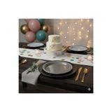 Deniz Party Store GÜMÜŞ GRİ PLASTİK KULLAN AT TABAK 25 ADET 22 CM