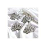 Deniz Party Store Gümüş Plastik Kral Kraliçe Tacı küçük Obje 3,5x6 cm 10 adet