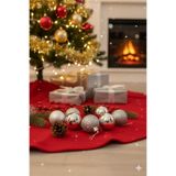 Deniz Party Store Gümüş Yılbaşı Ağaç Süsü Cici Top 4 Cm 6 Adet