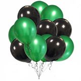 Deniz Party Store-HULK METALİK KOYU YEŞİL SİYAH BALON 12 İNÇ 10 ADET