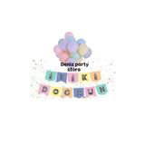Deniz Party Store Karışık Balonlu Makaron (Harf Balon Görünümlü Gümüş Folyo) Iyi Ki Doğdun Yazı