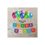 Deniz Party Store Karışık Renkli Balonlu (Harf Balon Görünümlü Gold Folyo) Iyi Ki Doğdun Yazı