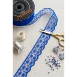 Deniz Party Store Koyu Mavi Tek Taraflı Dantel Güpür Kurdele 2 Cm 9,5 Metre 10 Yarda