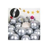 Deniz Party Store Krom Balon 12 Inç Açık Gri Renk 5 Adet