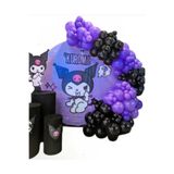 Deniz Party Store Kuromi Mor Siyah Zincir Balon Seti 61 Parça