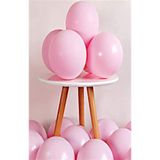 Deniz Party Store-Makaron Balon 12" inç Pembe Renk 10 Adet (pembe)