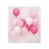 Deniz Party Store-MAKARON PEMBE PASTEL FUŞYA BEYAZ BALON 12 İNÇ 10 ADET