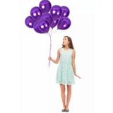 Deniz Party Store-Metalik 12'inç Koyu MOR Balon 10 Adet