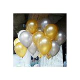Deniz Party Store Metalik Balon 12 Inç 25 Adet Metalik Gold Gri Set