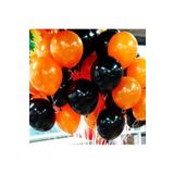 Deniz Party Store Metalik Balon 12 Inç Metalik Turuncu Ve Siyah Renk 25 Adet Bambam Çakıl Temalı