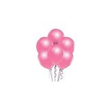 Deniz Party Store-Metalik Balon 12" Inç Pembe Renk 25 Adet