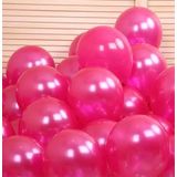 Deniz Party Store-METALİK FUŞYA LATEX BALON 12 İNÇ 10 ADET