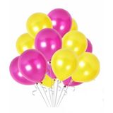 Deniz Party Store METALİK FUŞYA SARI BALON 12 İNÇ 10 ADET