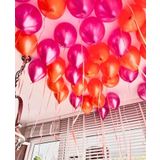 Deniz Party Store METALİK FUŞYA TURUNCU BALON 12 İNÇ 10 ADET