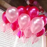 Deniz Party Store-METALİK PEMBE METALİK FUŞYA BALON 10 ADET