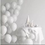 Deniz Party Store-Pastel beyaz latex balon 10 adet