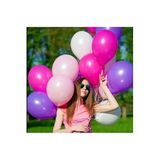Deniz Party Store Pastel Fuşya Pembe Mor Tonlardaki Renkler Balon Demeti 10 Lu