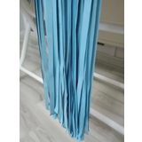 Deniz Party Store PÜSKÜLLÜ PARLAK AÇIK MAVİ MASA ETEĞİ KULLANAT 70X300 CM