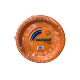 Deniz Party Store TURUNCU PLASTİK KULLAN AT TABAK 25 ADET 22 CM