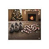Deniz Party Store Yılbaşı 6 lı baston ve 6 lı karlı kozalak 2 li set çam ağacı süsü