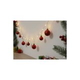 Deniz Party Store Yılbaşı Kırmızı Toplar Şekilli Peri Led Işık
