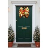 Deniz Party Store Yılbaşı Merry Christmas Parlak Gold Fiyonk Kapı Süsü 30 * 26 Cm