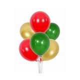 Deniz Party Store Yılbaşı Yeni Yıl Metalik Kırmızı Gold Yeşil Balon 6 Adet
