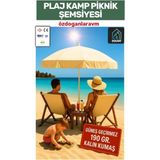 DENIZ PLAJ ŞEMSİYESİ KREM
