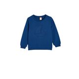 Deniz Temalı Bisiklet Yaka Uzun Kollu Şardonlu Sweatshirt